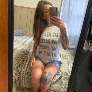 Graphic short sleeve top